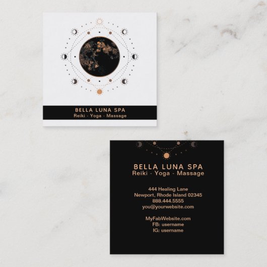 *~*シャーマン聖幾何学ムーンフェイズユニバース スクエア名刺 (正面/裏面)