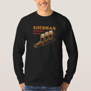 シャーマン飲み分隊テキサス州ビールTxブーゼアルコール Tシャツ