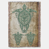 シャーマン・シー・タートル・シンボル+アイディア スローブランケット (正面縦)