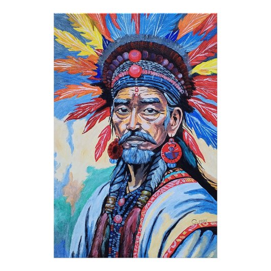 シャーマン，ソーラー，プロテクター，アミュレット，祖父 フォトプリント            (正面)