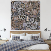 シャーマン・ペヨーテ・ヘビの祭祀霊 キャンバスプリント (インサイチュ (寝室))