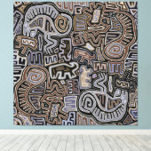 シャーマン・ペヨーテ・ヘビの祭祀霊 キャンバスプリント (インサイチュ (ウッドフロア))