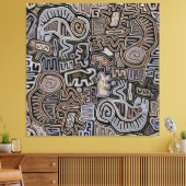 シャーマン・ペヨーテ・ヘビの祭祀霊 キャンバスプリント (インサイチュ (リビング))