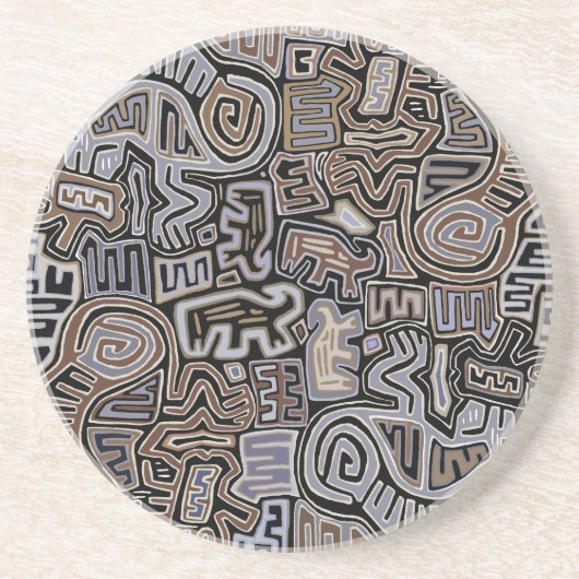 シャーマン・ペヨーテ・ヘビの祭祀霊 コースター (正面)