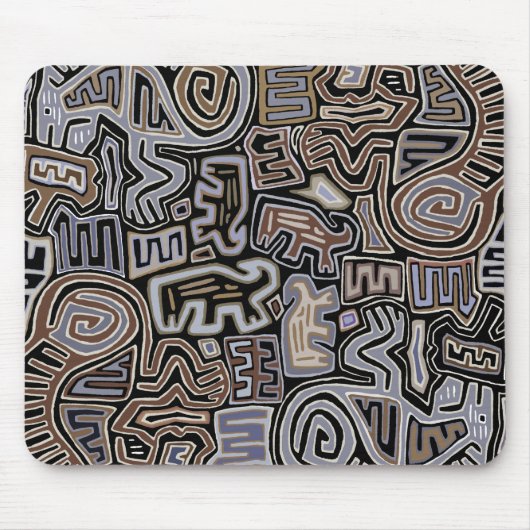 シャーマン・ペヨーテ・ヘビの祭祀霊 マウスパッド (正面)