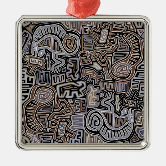 シャーマン・ペヨーテ・ヘビの祭祀霊 メタルオーナメント (正面)