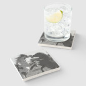 シャーマン、野生の薬の帽子の種馬のコースター ストーンコースター (横)