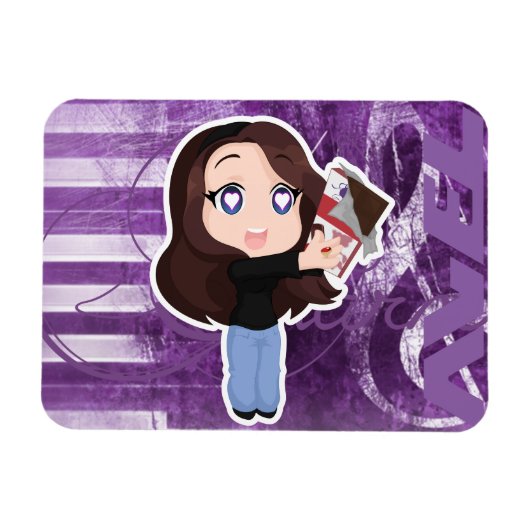 シャームチョコチビ(小さくかわいく書いた感じ)磁石 マグネット (横)