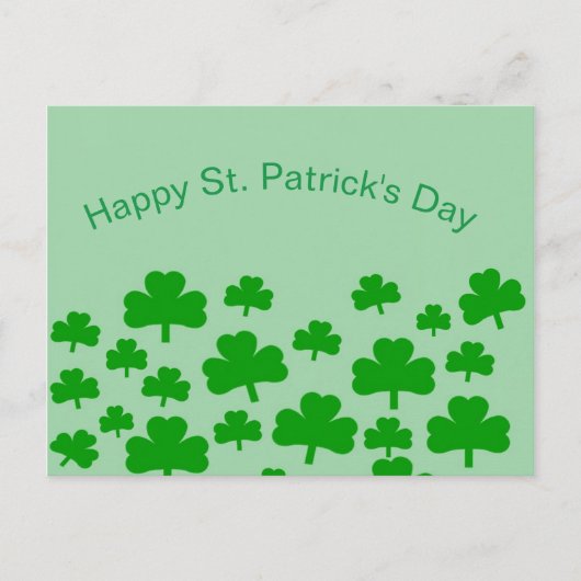 シャームロックのフィールド ポストカード (正面)