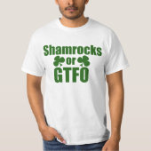 シャームロックまたはGTFOセントパトリックスの日 Tシャツ (正面)