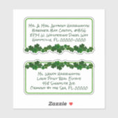 シャームロックアイリッシュグリーン事前印刷された宛名ラベル シール (シート)