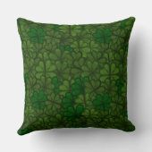 シャームロックデジタルアートパターンの分野St patricks クッション (裏面)