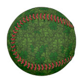 シャームロックデジタルアートパターンの分野St patricks 野球ボール (正面左)