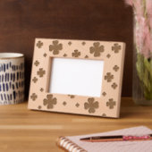 シャームロック、4つのリーフクローバー レーザー彫刻フレーム (左)