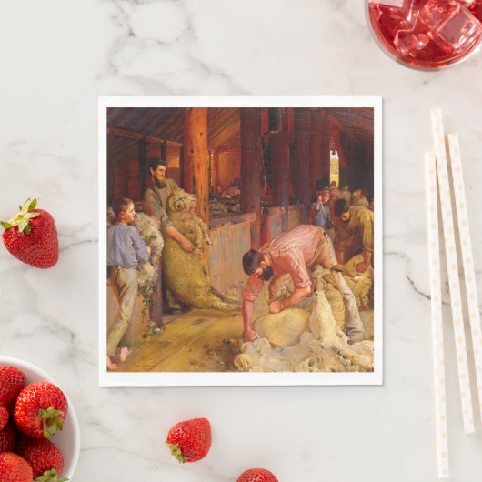 シャーリングザラムズトム・ロバーツ1890オーストラリアアート スタンダードランチョンナプキン (インサイチュ)