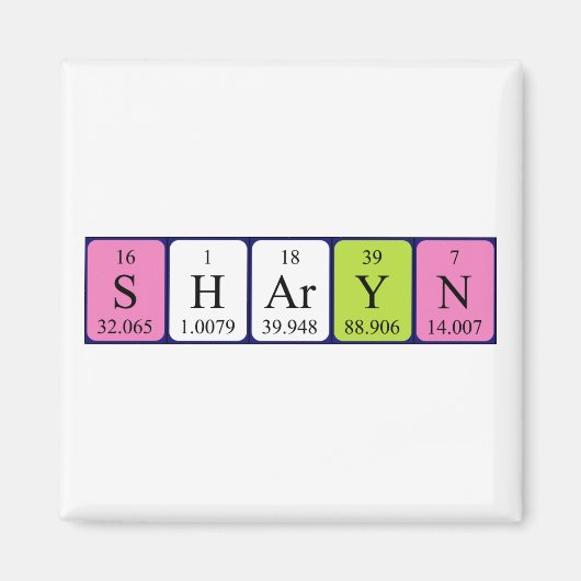 シャーリン周期表名磁石 マグネット (正面)