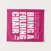 シャーリーチスホルムフォールディングチェアタペストリー |ホットピンク タペストリー (正面(横))