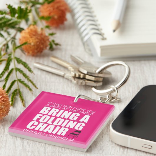 シャーリーチスホルムフォールディングチェアピンク キーホルダー (正面右)