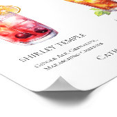 シャーリーテンプルアーノルドパーマーモックテールメニュー ポスター (角)