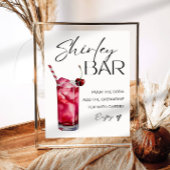 シャーリーテンプルバーサインシャーリーモックテールプリント ポスター