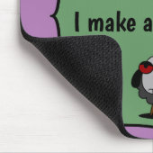 シャーリー羊おもしろい皮肉ワーク金曜日の編集可能 マウスパッド (コーナー)