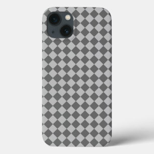シャーリー・テイラーによるグレーの組み合わせダイヤモンドパターン iPhone 13ケース