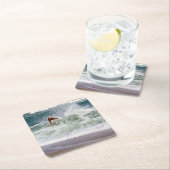 シャーリー・テイラーによるスキムボーディング スクエアペーパーコースター (インサイチュ)