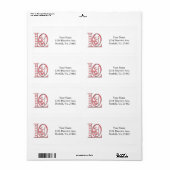 シャーリー・テイラーによるハートとのラブレター ラベル (フルシート)