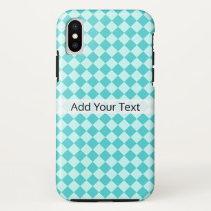 シャーリー・テイラーによるブルーコンビネーションダイヤモンドパターン iPhone X ケース