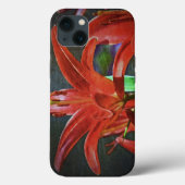 シャーリー・テイラーによる赤いユリのテクスチャ Case-Mate iPhoneケース (裏面)