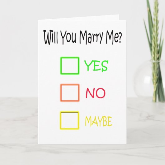 シャーリー・テイラーに結婚してくれないか カード (正面)