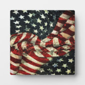 シャーリー・テイラーのためのアメリカ国旗 – カモフラージュ フォトプラーク (正面)