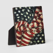 シャーリー・テイラーのためのアメリカ国旗 – カモフラージュ フォトプラーク (正面)
