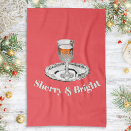 シャーリー＆ブライトのドリンクグラス　赤い面白いクリスマス キッチンタオル