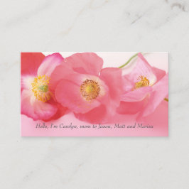 シャーリー・ポピーは親しい母親を育てる コーリングカード