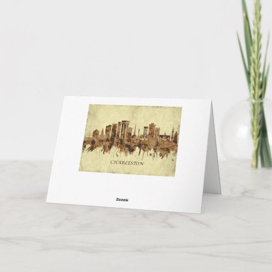 シャールストンサウスカロライナ市の町並み シーズンカード (裏面)