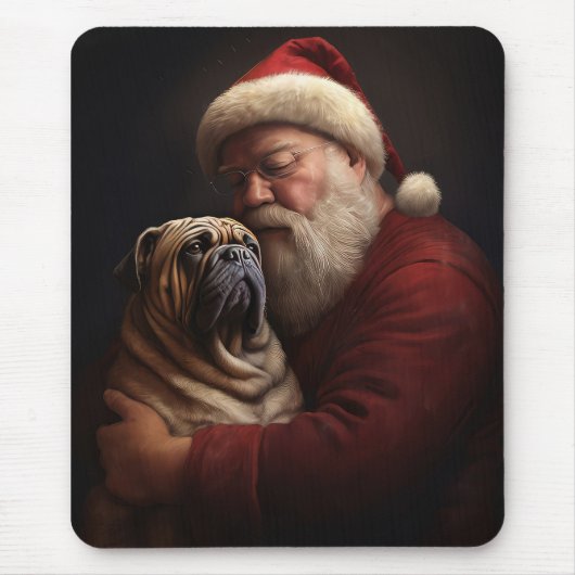 シャールペイとサンタクロースフェスティバルクリスマス マウスパッド (正面)