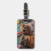 シャールペイとハートバラバレンタインデー ラゲッジタグ (正面縦)