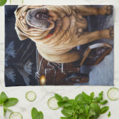 シャールペイスノーイスレクリスマスデコール キッチンタオル (折り畳み)