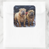 シャールペイスノーイスレクリスマスデコール スクエアシール (バッグ)