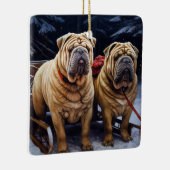 シャールペイスノーイスレクリスマスデコール セラミックオーナメント (右)