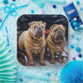 シャールペイスノーイスレクリスマスデコール ペーパープレート (パーティー)