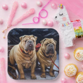 シャールペイスノーイスレクリスマスデコール ペーパープレート (パーティー)