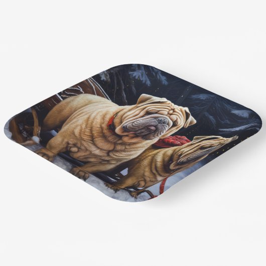 シャールペイスノーイスレクリスマスデコール ペーパープレート (傾斜あり)