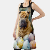 シャールペイドッグとイースターエッグホリデー エプロン (インサイチュ)