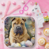 シャールペイドッグとイースターエッグホリデー ペーパープレート (パーティー)