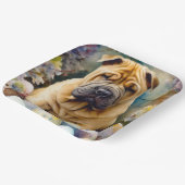 シャールペイドッグとイースターエッグホリデー ペーパープレート (傾斜あり)