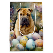 シャールペイドッグとイースターエッグホリデー ミディアムペーパーバッグ (裏面)