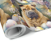 シャールペイドッグとイースターエッグホリデー ラッピングペーパー (ロールコーナー)