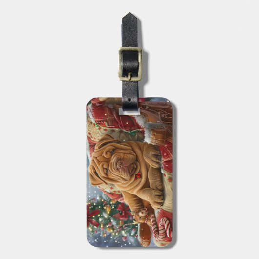 シャールペイドッグクリスマスフェスティバル ラゲッジタグ (正面縦)